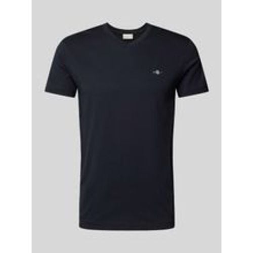 Regular Fit T-Shirt mit Label-Stitching - Gant - Modalova