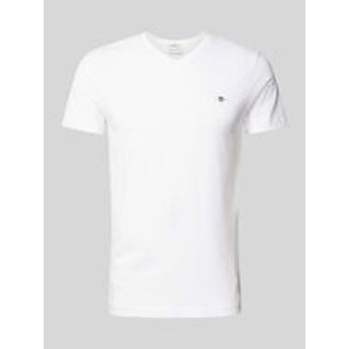 Regular Fit T-Shirt mit Label-Stitching - Gant - Modalova