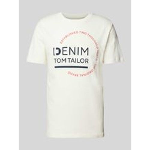 T-Shirt mit Rundhalsausschnitt - Tom Tailor Denim - Modalova