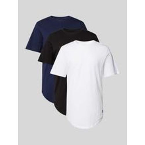 T-Shirt in unifarbenem Design im 3er-Pack - jack & jones - Modalova