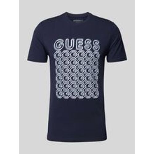 T-Shirt mit Label-Print Modell 'CHAIN' - Guess - Modalova