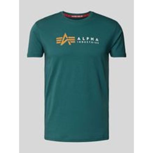 T-Shirt mit Label-Print - alpha industries - Modalova