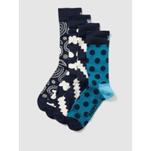 Socken mit Allover-Print Modell 'Moody Blues' im 4er-Pack - Happy Socks - Modalova