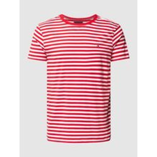 Slim Fit T-Shirt mit Logo-Stitching - Tommy Hilfiger - Modalova