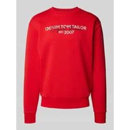 Regular Fit Sweatshirt mit Label-Schriftzug - Tom Tailor Denim - Modalova