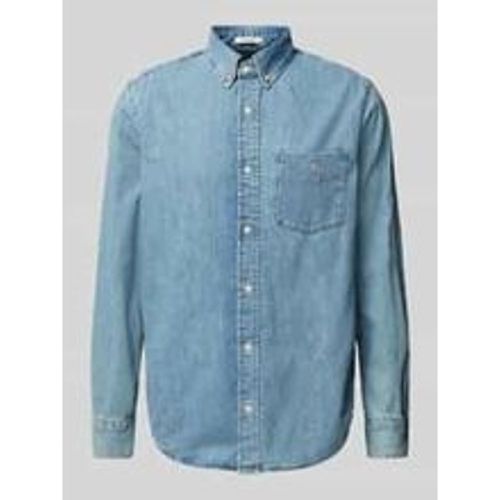 Regular Fit Jeanshemd mit Button-Down-Kragen - Gant - Modalova