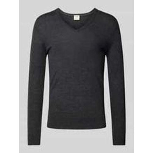 Slim Fit Strickpullover mit gerippten Abschlüssen - Olymp - Modalova