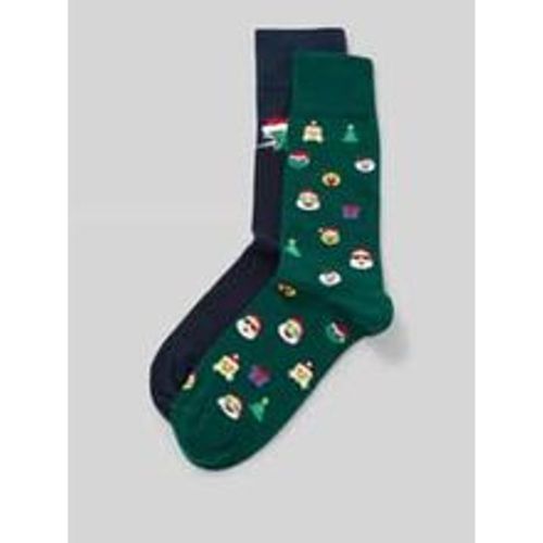 Socken mit Motiv-Stitching im 2er-Pack - christian berg - Modalova