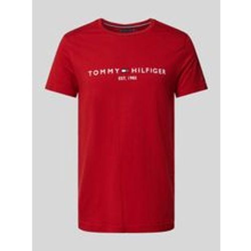 T-Shirt mit Label-Print - Tommy Hilfiger - Modalova