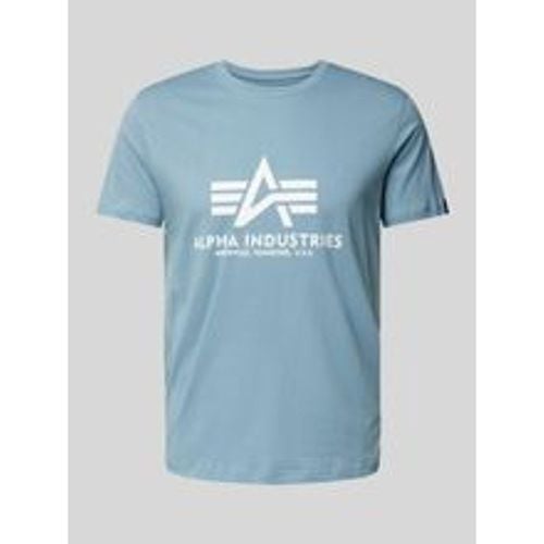 T-Shirt mit Label-Print - alpha industries - Modalova