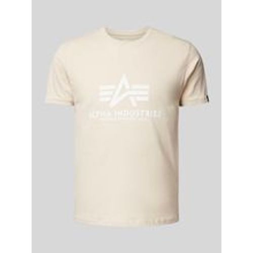 T-Shirt mit Label-Print - alpha industries - Modalova