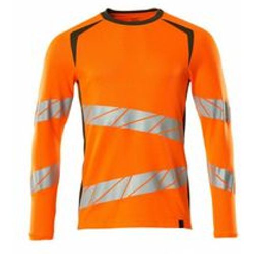 T-Shirt, langarm 19081-771-1433 Gr. m hi-vis orange/moosgrün - Mascot - Modalova