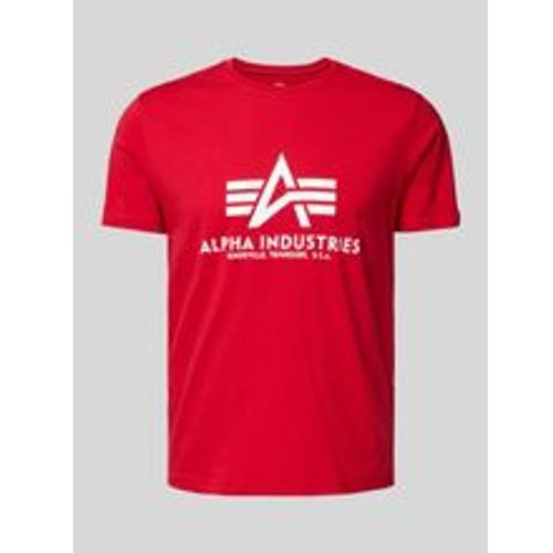 T-Shirt mit Label-Print - alpha industries - Modalova