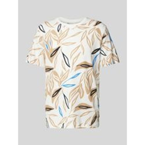 T-Shirt mit geripptem Rundhalsausschnitt - Fashion24 DE - Modalova