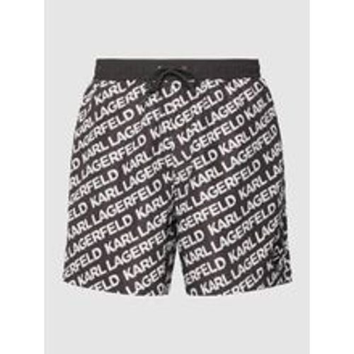 Badehose mit elastischem Bund - Karl Lagerfeld Beachwear - Modalova