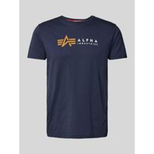 T-Shirt mit Label-Print - alpha industries - Modalova