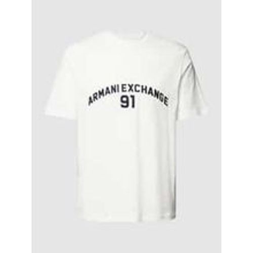 T-Shirt mit Label-Print - Armani Exchange - Modalova