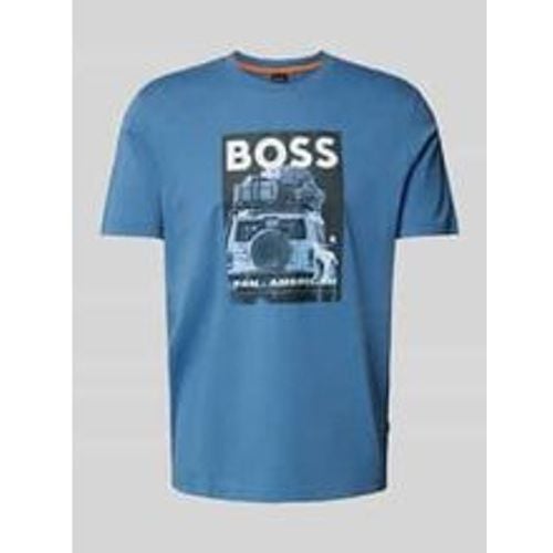 T-Shirt mit Label- und Motiv-Print Modell 'mextour' - Boss Orange - Modalova