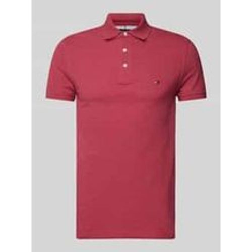 Slim Fit Poloshirt mit Label-Stitching - Tommy Hilfiger - Modalova