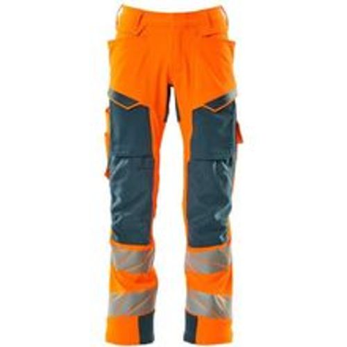 Hose mt Knietaschen, ultimate stretch Gr. 90C47, hi-vis orange/dunkelpetroleum - Mascot - Modalova