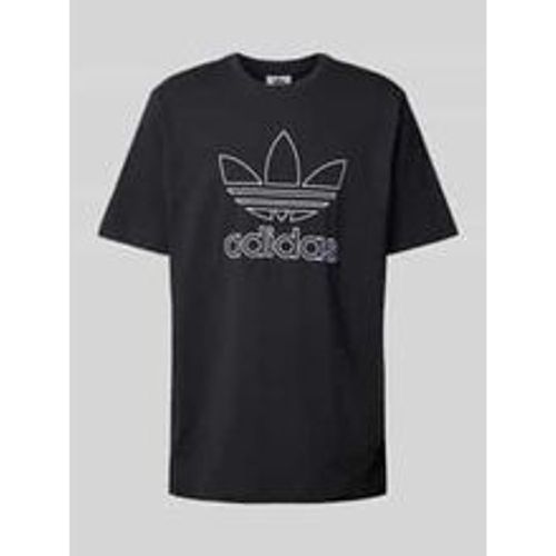 T-Shirt mit Label-Print - Adidas - Modalova