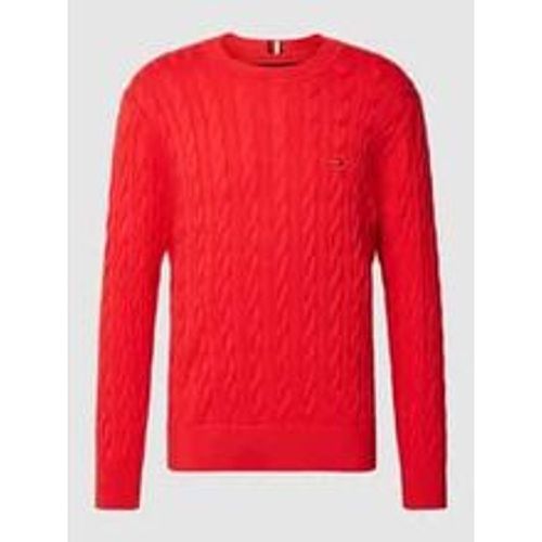 Strickpullover mit Zopfmuster - Tommy Hilfiger - Modalova