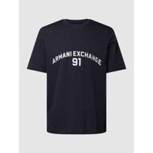 T-Shirt mit Label-Print - Armani Exchange - Modalova