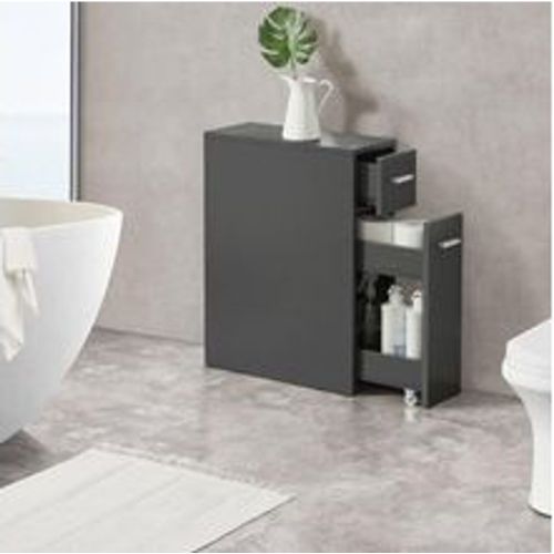 En.casa] - Badezimmerschrank Kauhajoki 61x20x45cm Dunkelgrau - Fashion24 DE - Modalova