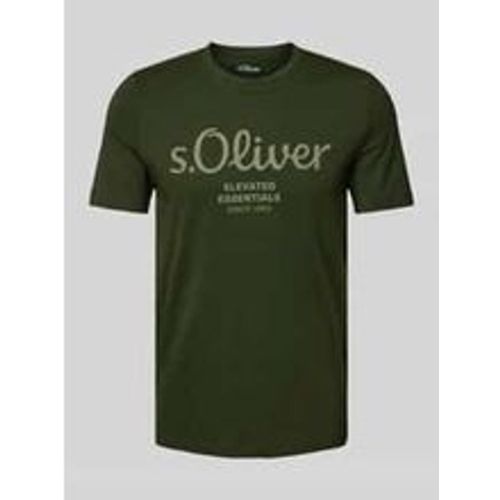 Regular Fit T-Shirt aus reiner Baumwolle mit Statement-Label-Print - s.Oliver RED LABEL - Modalova