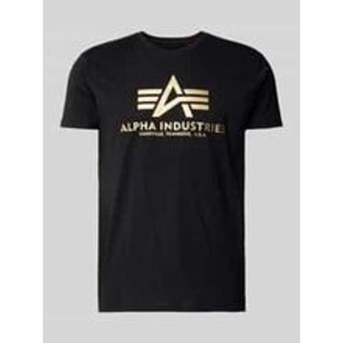 T-Shirt mit Label-Print - alpha industries - Modalova