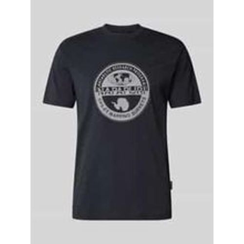 T-Shirt mit Label-Print - Napapijri - Modalova