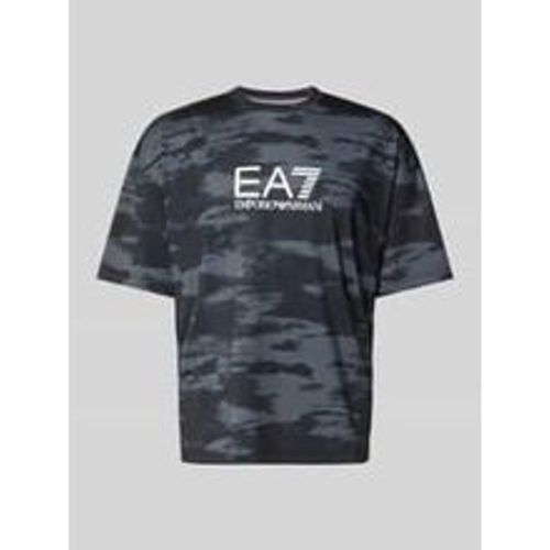 T-Shirt mit Label-Print Modell 'VENTUS' - EA7 Emporio Armani - Modalova