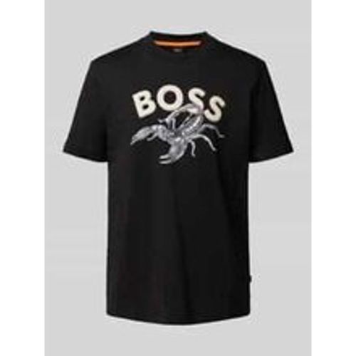 T-Shirt mit Label-Motiv-Print Modell 'Bossfish' - Boss Orange - Modalova