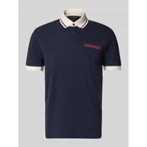 Slim Fit Poloshirt mit Label-Print - Napapijri - Modalova