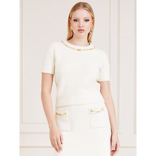 Top In Maglia Marciano Con Dettaglio Catenina - Guess - Modalova