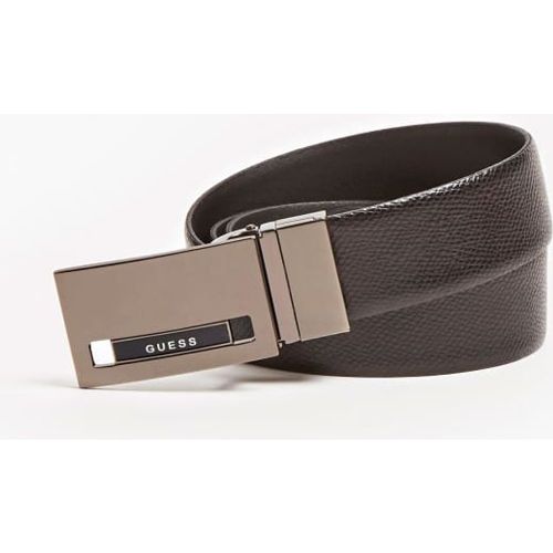 Cinturón Reversible Piel Auténtica - Guess - Modalova