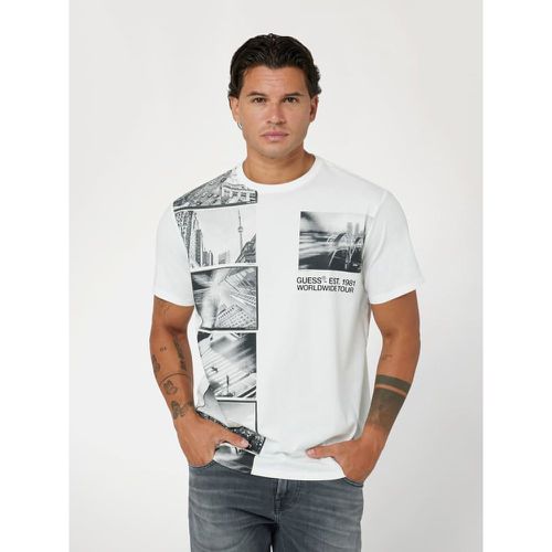 T-Shirt Stampa Frontale - Guess - Modalova