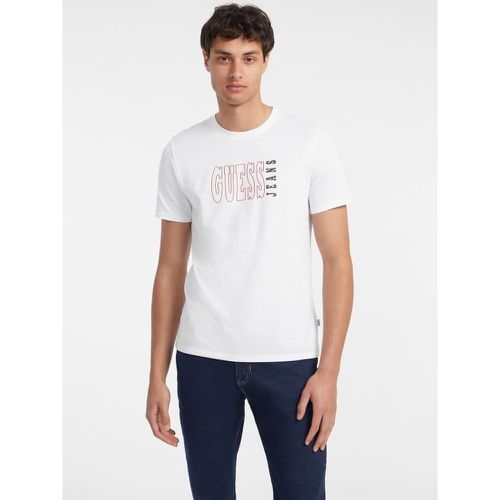 T-Shirt Vestibilità Slim Con Logo Profilato - Guess - Modalova