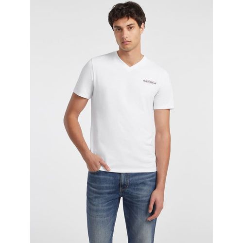 T-Shirt Slim Con Scollo A V American Tradition - Guess - Modalova