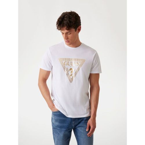 T-Shirt Logo Triangolo Catena - Guess - Modalova