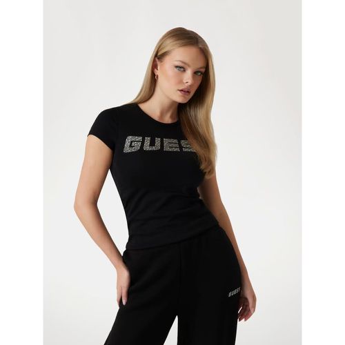 T-Shirt Logo Strass - Guess - Modalova