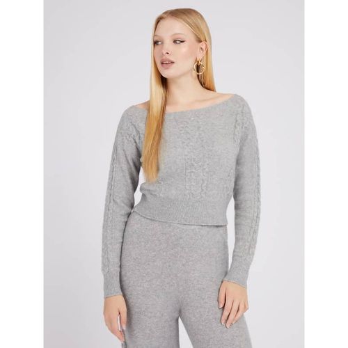 Maglione Misto Cashmere A Trecce - Guess - Modalova