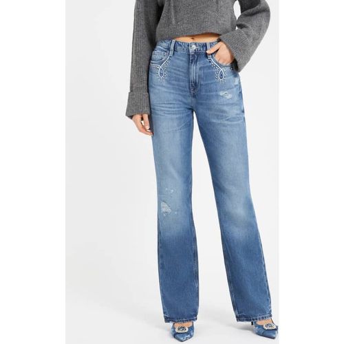 Jeans Straight A Vita Alta - Guess - Modalova