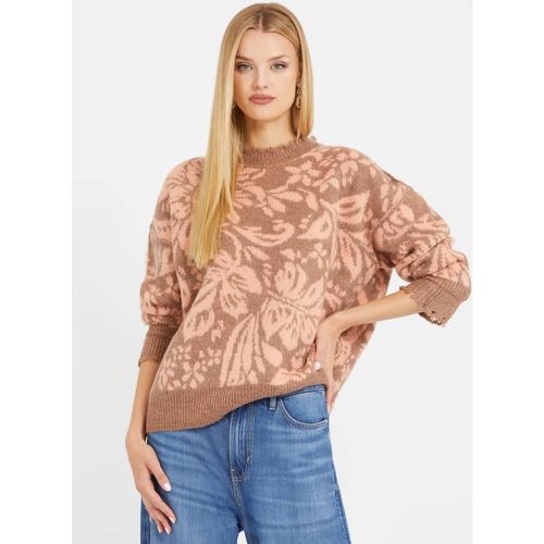 Maglione Jacquard Floreale - Guess - Modalova