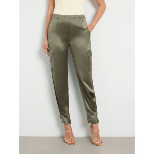 Pantaloni Cargo In Satin - Guess - Modalova