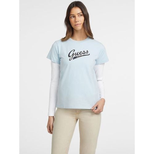 T-Shirt Classica Con Logo Script - Guess - Modalova