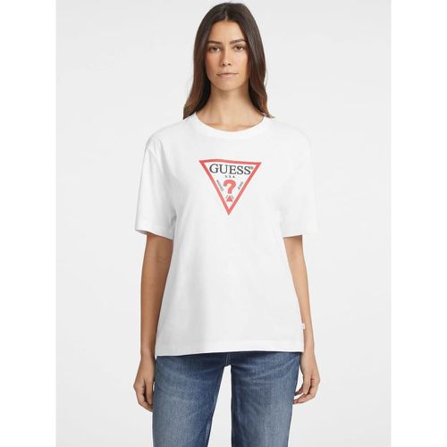 T-Shirt Oversize Con Logo Iconico - Guess - Modalova