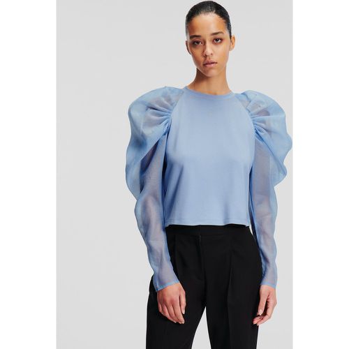 Organza Sleeve Top Handpicked By Hun Kim, Woman, , Size: S - Karl Lagerfeld - Modalova
