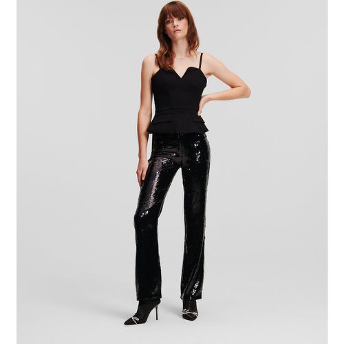 Sequin Trousers, Woman, , Size: 38 - Karl Lagerfeld - Modalova