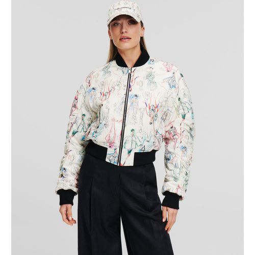 K/archive Sketch Bomber Jacket, Woman, , Size: XL - Karl Lagerfeld - Modalova